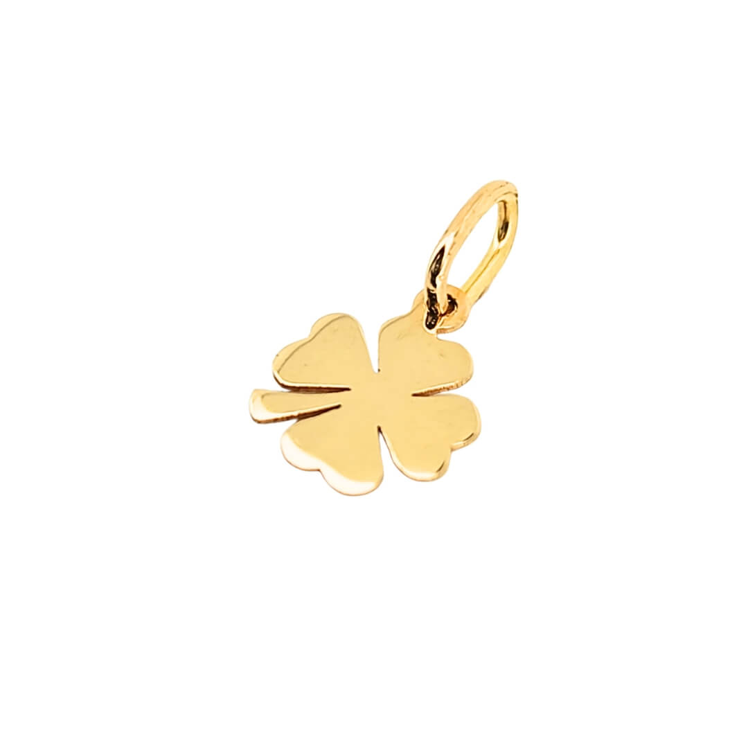 Ciondolo Quadrifoglio Oro 18kt 2 Ciondolo Quadrifoglio Oro 18kt