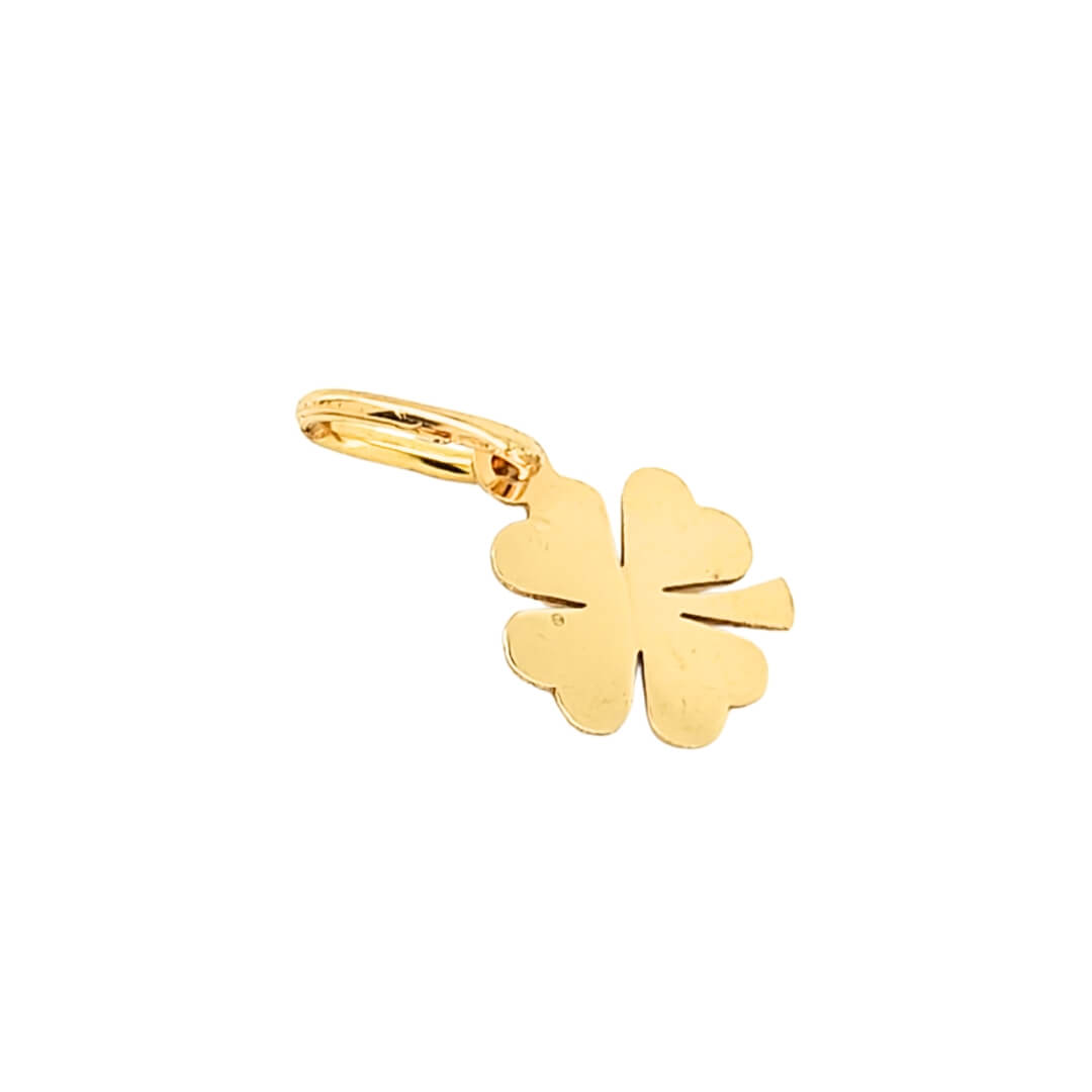 Ciondolo Quadrifoglio Oro 18kt 4 Ciondolo Quadrifoglio Oro 18kt
