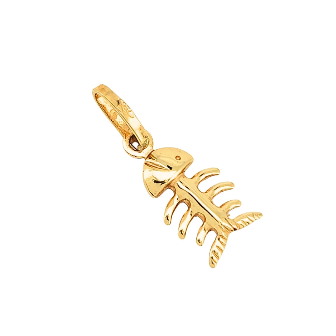 Ciondolo Lisca di Pesce Oro 18kt 2 Ciondolo Lisca di Pesce Oro 18kt