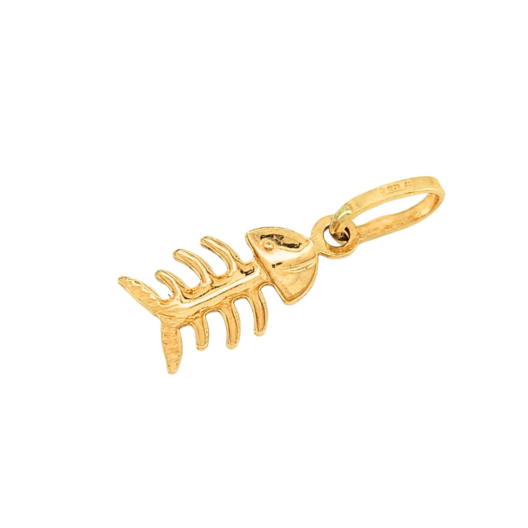 Ciondolo Lisca di Pesce Oro 18kt 3 Ciondolo Lisca di Pesce Oro 18kt