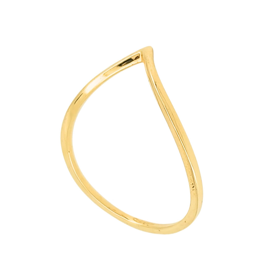 Anello Donna Oro Giallo 18kt Design V 2 Anello Donna Oro Giallo 18kt Design V