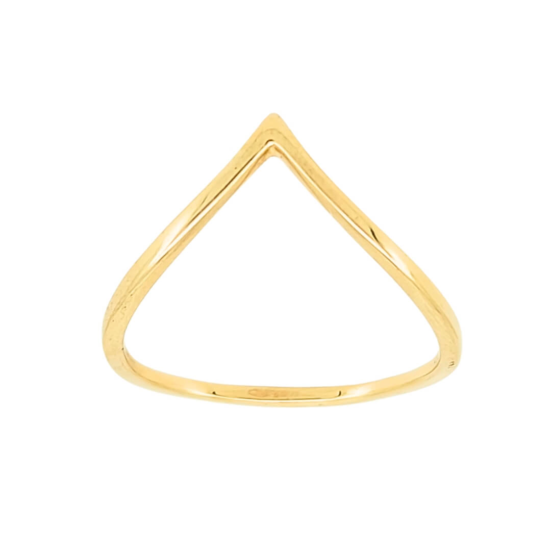 Anello Donna Oro Giallo 18kt Design V 3 Anello Donna Oro Giallo 18kt Design V
