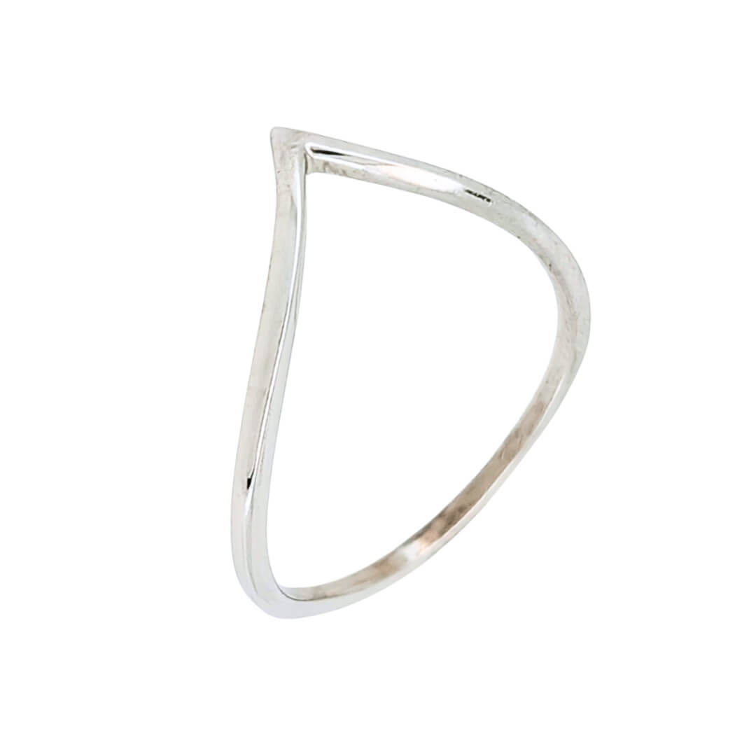 Anello Donna Oro Bianco 18kt Design V 1 Anello Donna Oro Bianco 18kt Design V