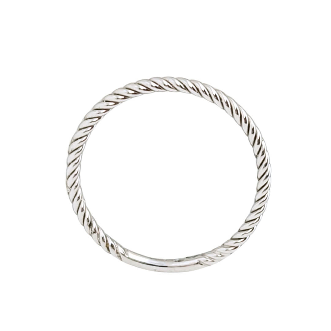 Anello Donna Oro Bianco 18kt Torchon 3 Anello Donna Oro Bianco 18kt Torchon