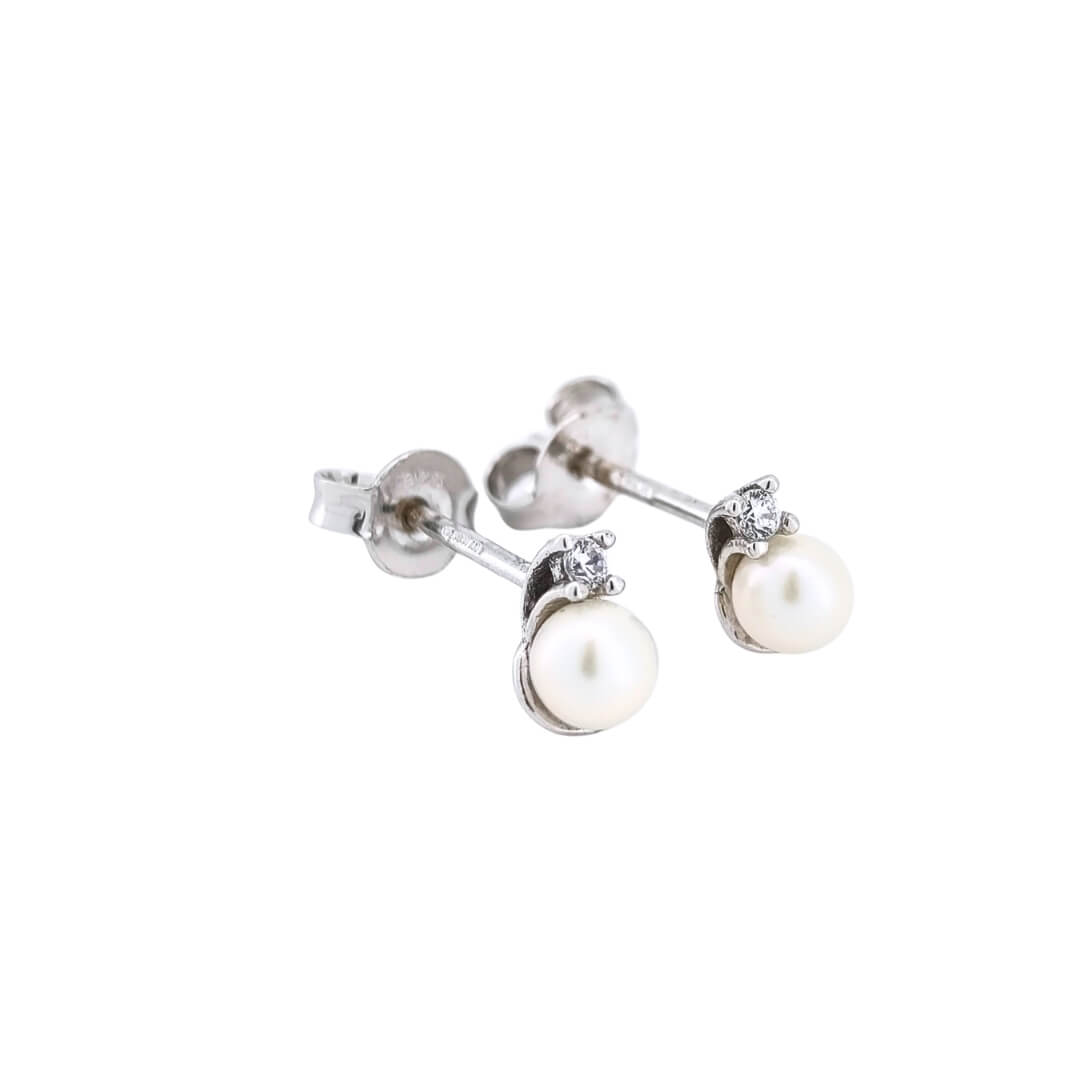 Orecchini Donna Oro 9kt Zirconi Perle 1 Orecchini Donna Oro 9kt Zirconi Perle