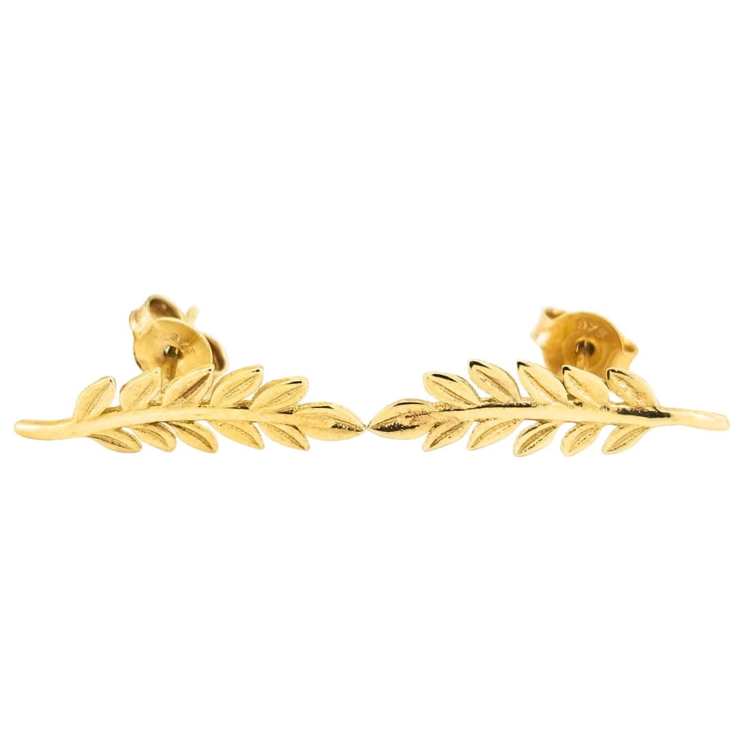 Orecchini Donna Oro 9kt Foglie 2 Orecchini Donna Oro 9kt Foglie