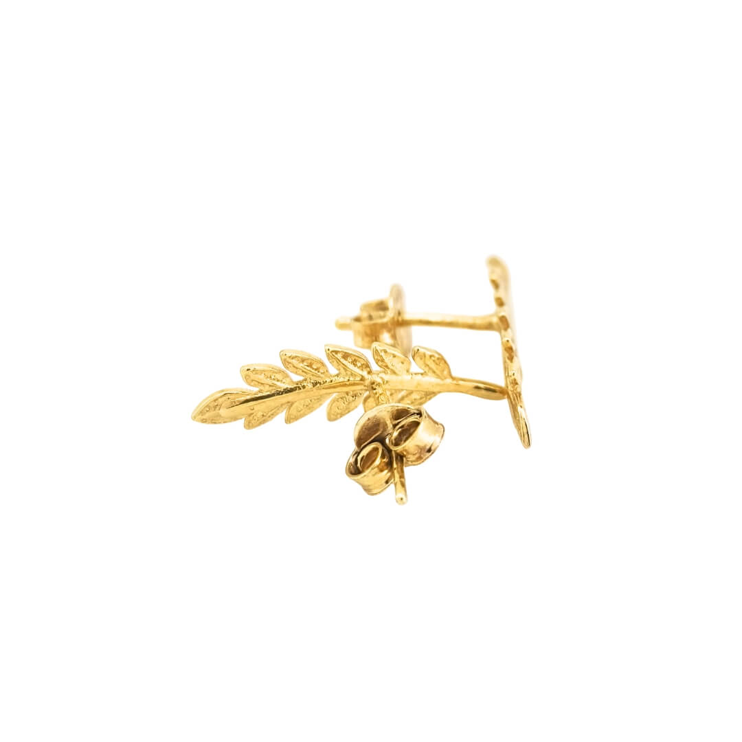 Orecchini Donna Oro 9kt Foglie 3 Orecchini Donna Oro 9kt Foglie