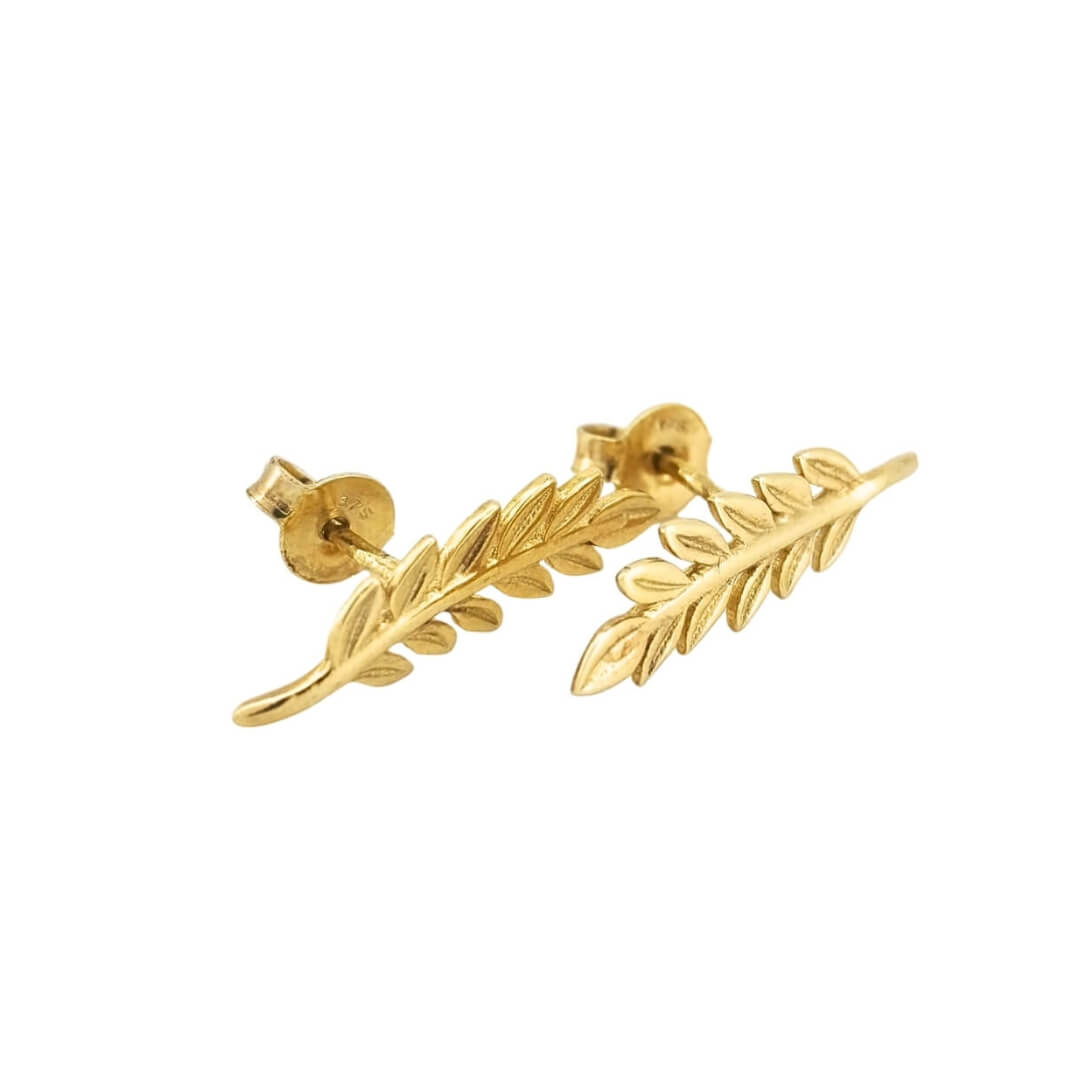 Orecchini Donna Oro 9kt Foglie 1 Orecchini Donna Oro 9kt Foglie